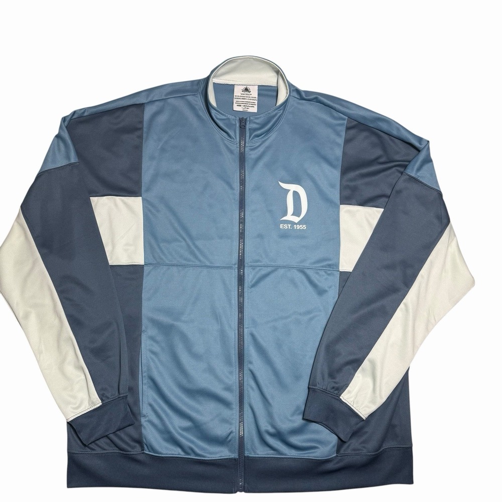 Disneyland Resort Spirit Jersey Track Jacket XXL Blue White Full Zip Disney